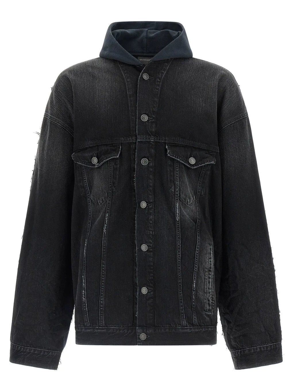 Balenciaga Black Cotton Denim Jacket