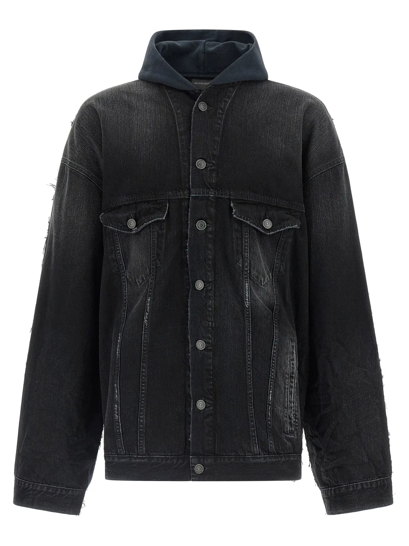 Balenciaga Black Cotton Denim Jacket