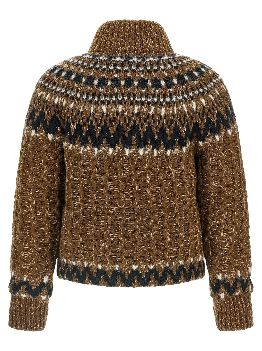 Moncler Grenoble Brown Wool Full-Length Jacket