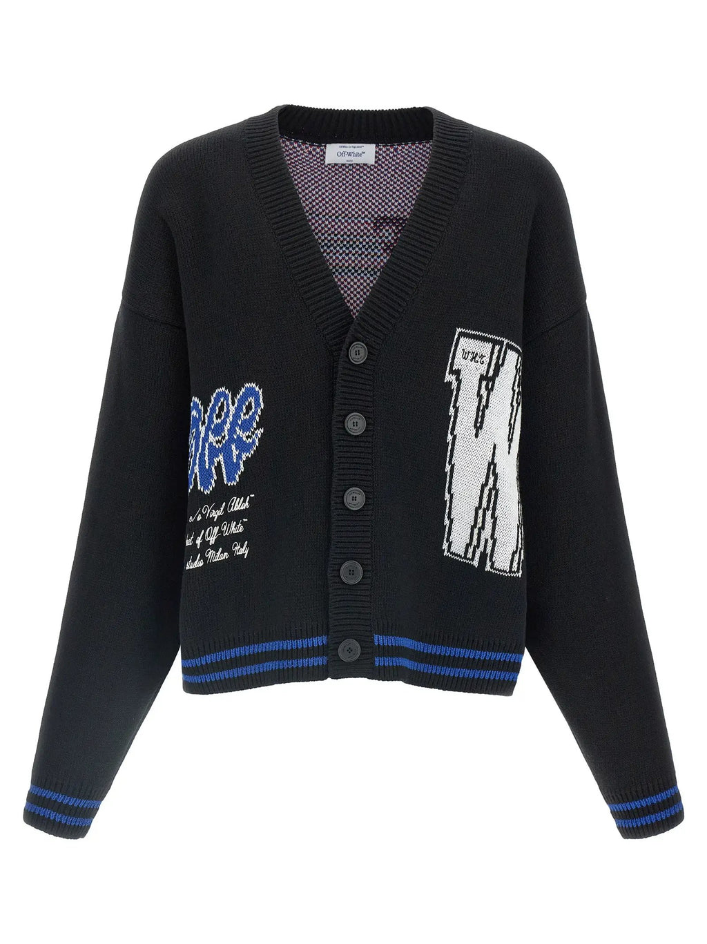 Off-White Black Cotton Cardigan