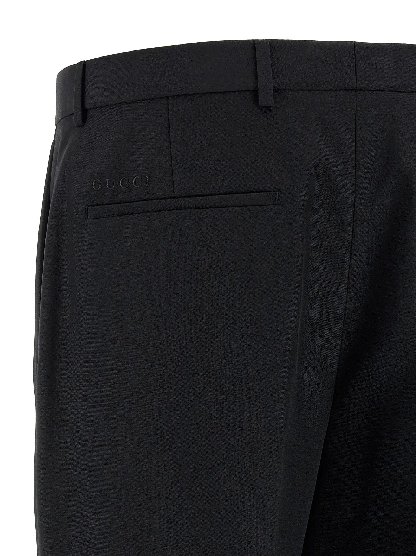Gucci Black Polyester Dress Pants