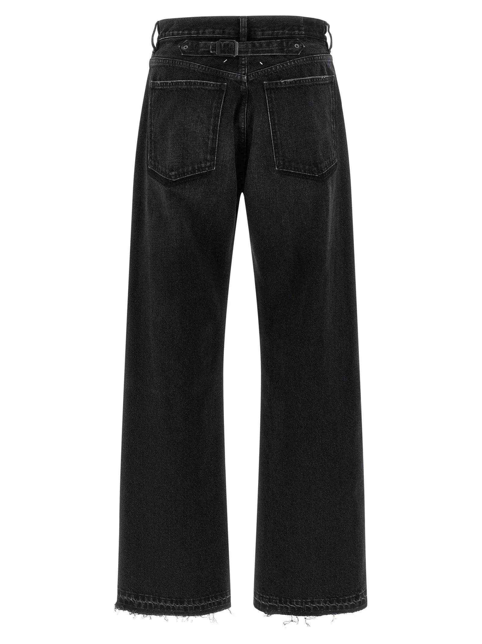Maison Margiela Black Cotton Straight-Leg Jeans