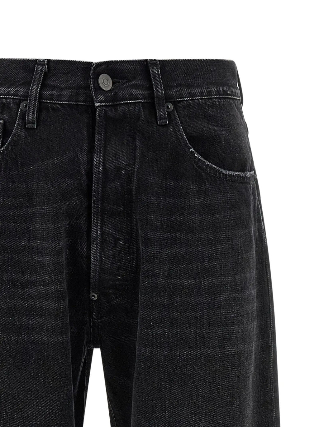 Maison Margiela Black Cotton Straight-Leg Jeans