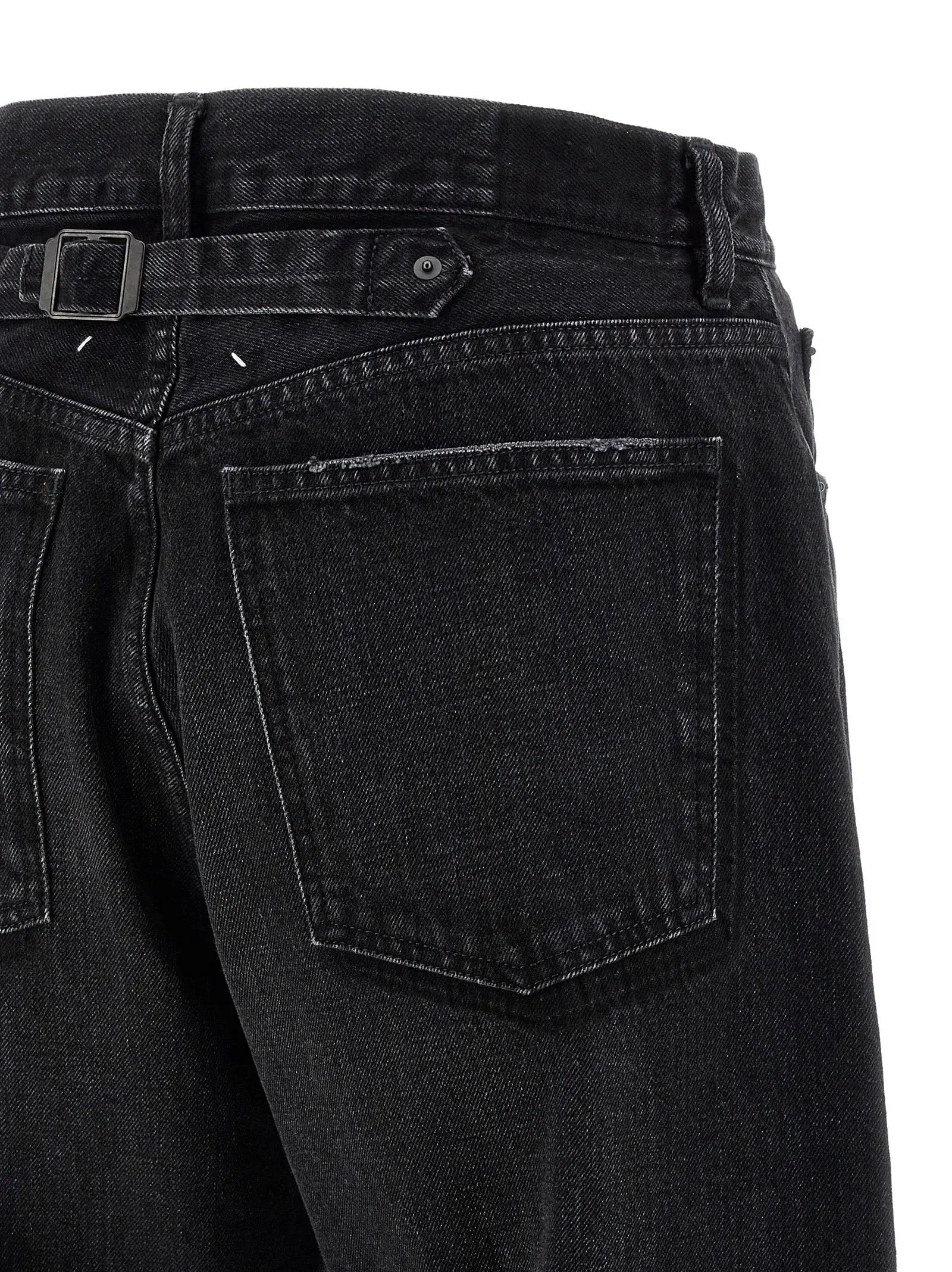 Maison Margiela Black Cotton Straight-Leg Jeans