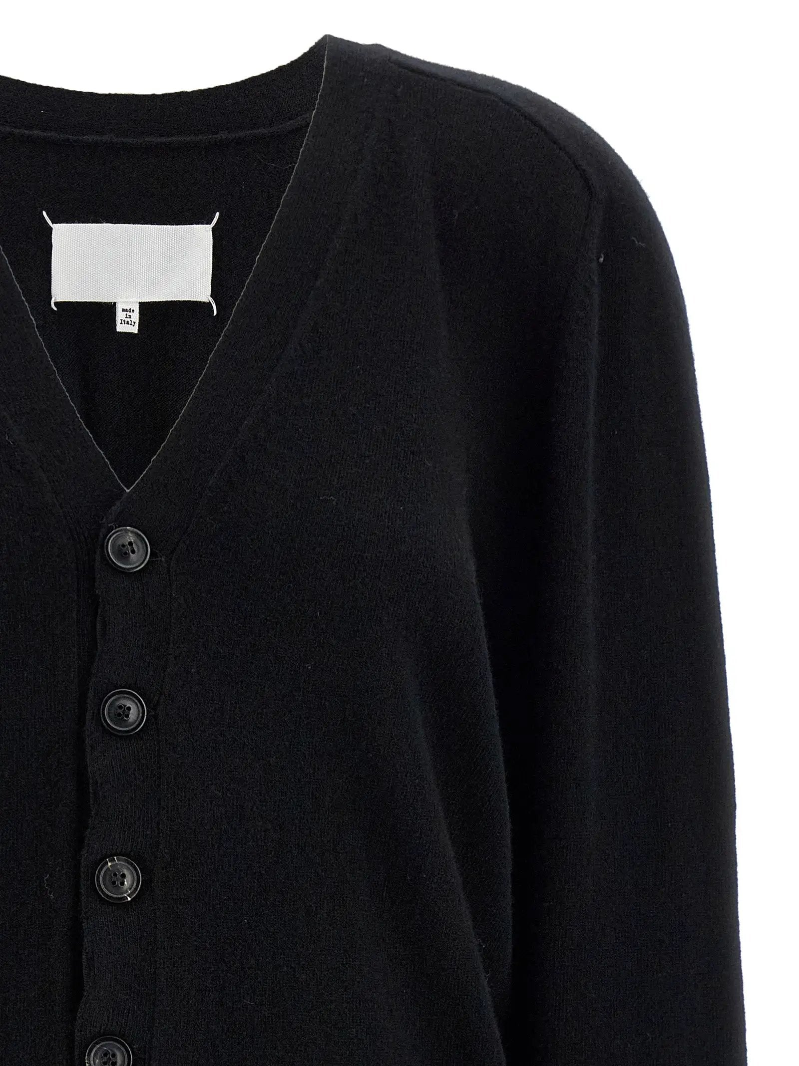 Maison Margiela Black Wool Cardigan