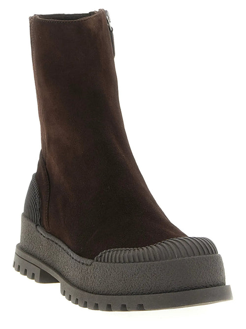 Bottines Aquazzura en cuir de chèvre marron