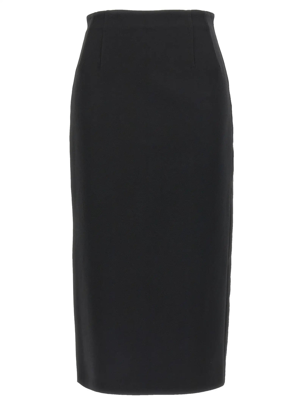Max Mara Black Viscose Midi Skirt