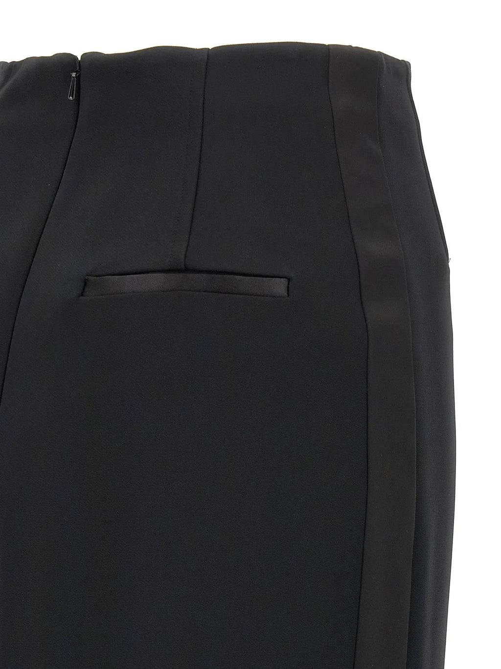 Max Mara Black Viscose Midi Skirt