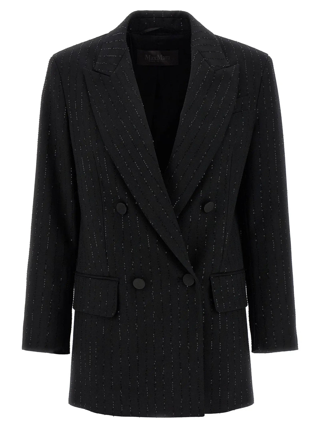Max Mara Black Virgin Wool Blazer