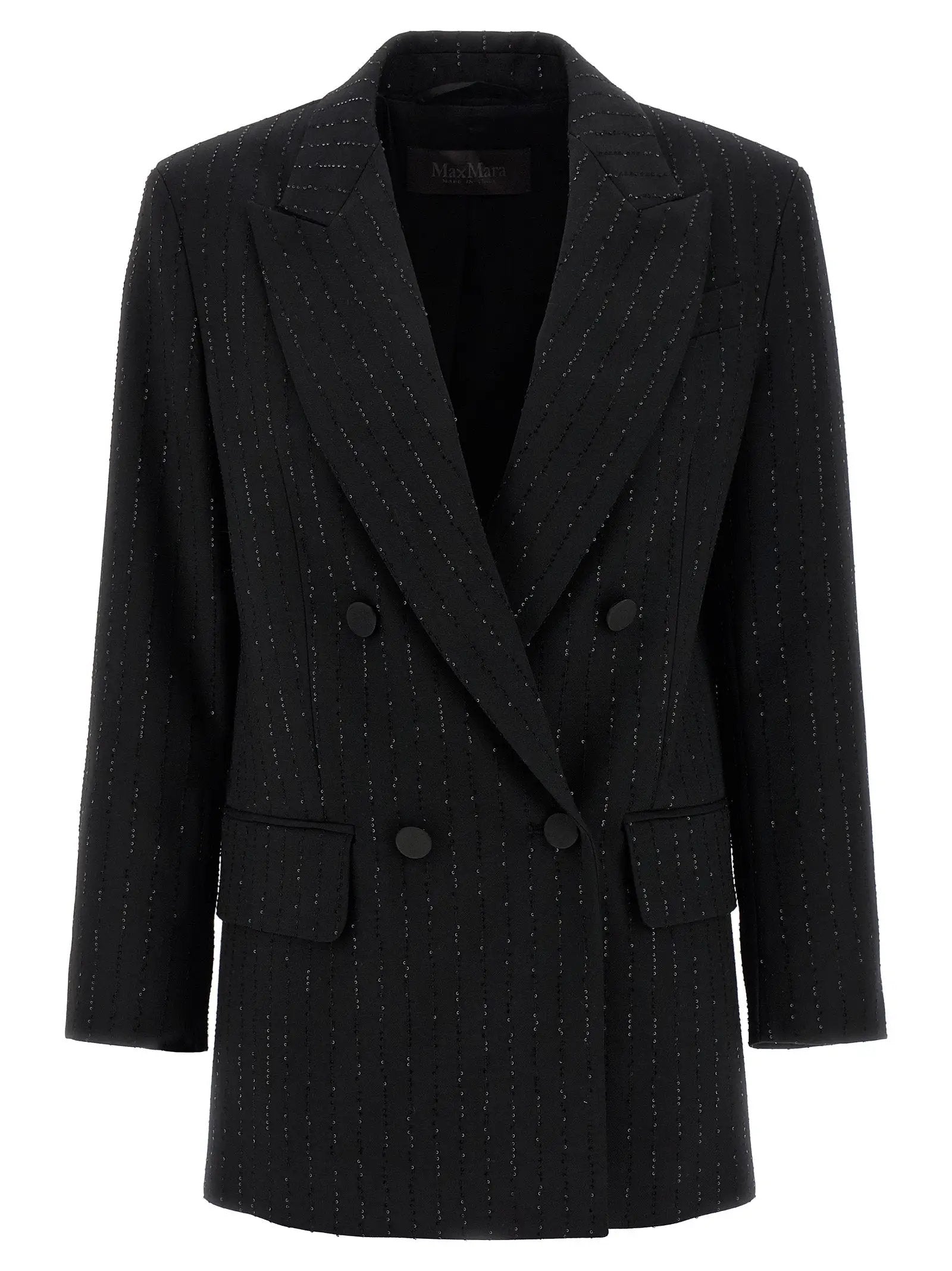 Max Mara Black Virgin Wool Blazer