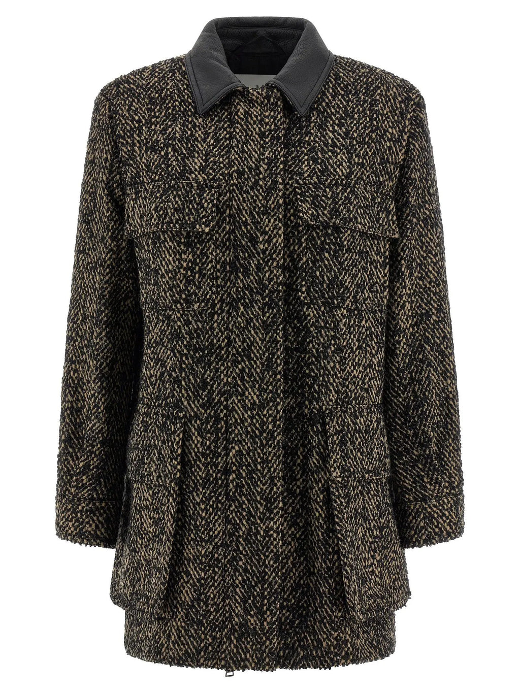 Max Mara Multicolor Virgin Wool Shell Jacket