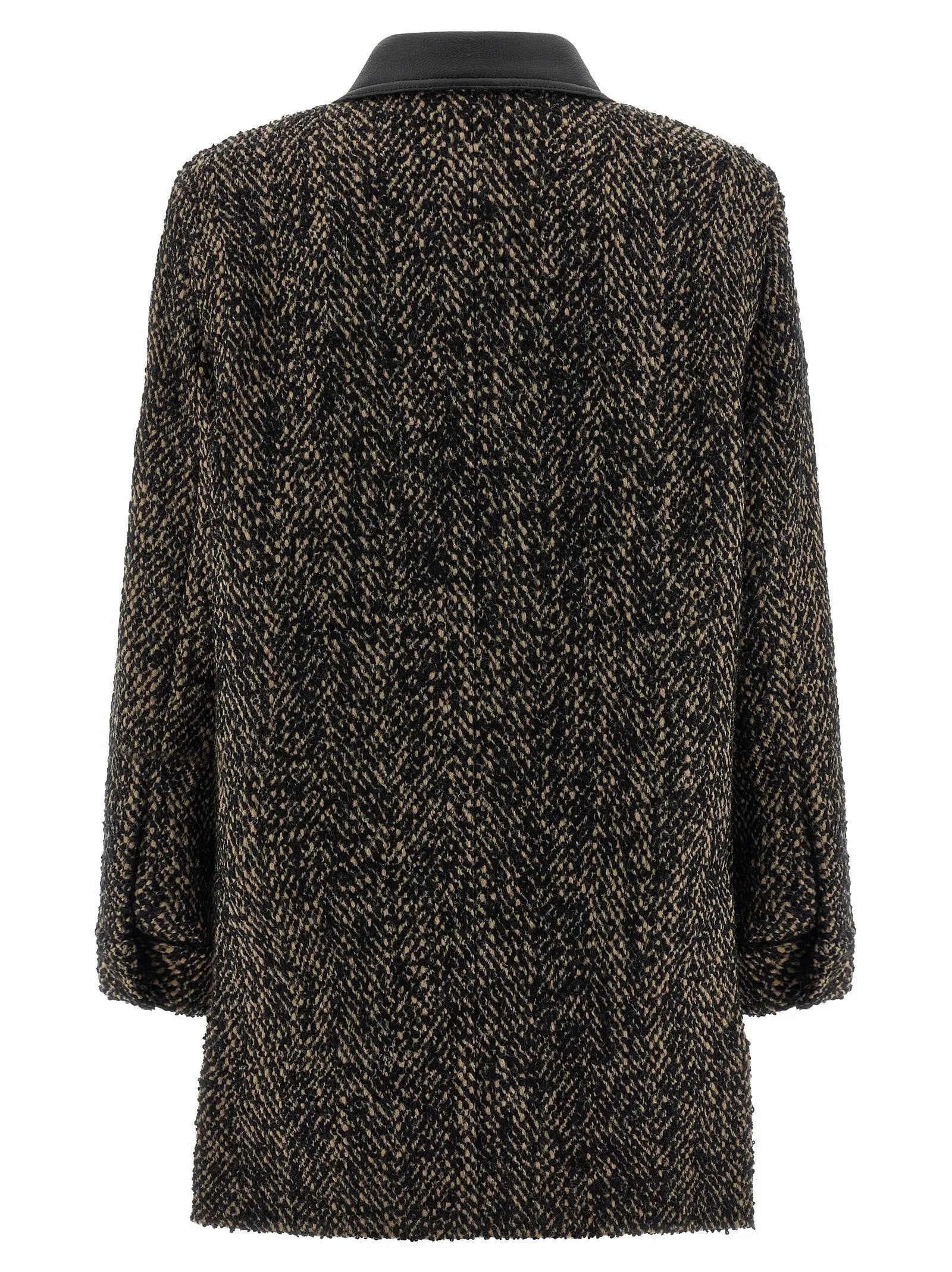 Max Mara Multicolor Virgin Wool Shell Jacket