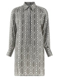 Max Mara Gray Silk Short Dress