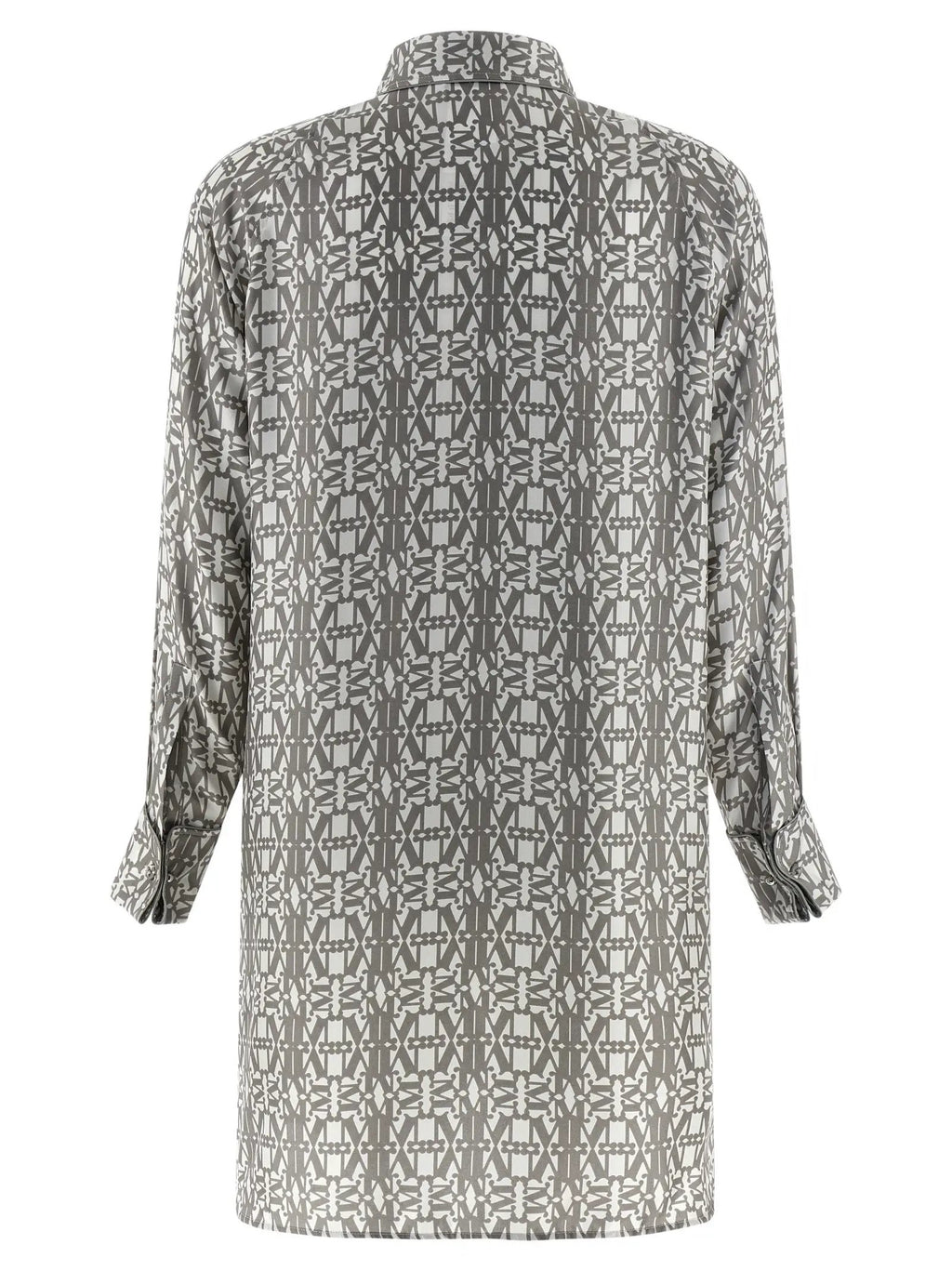 Max Mara Gray Silk Short Dress