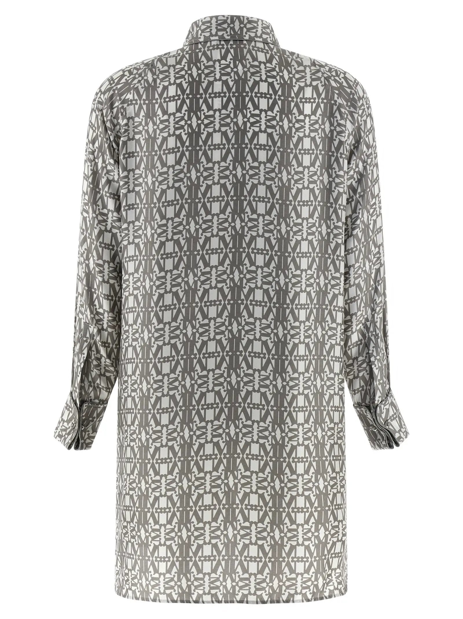 Max Mara Gray Silk Short Dress