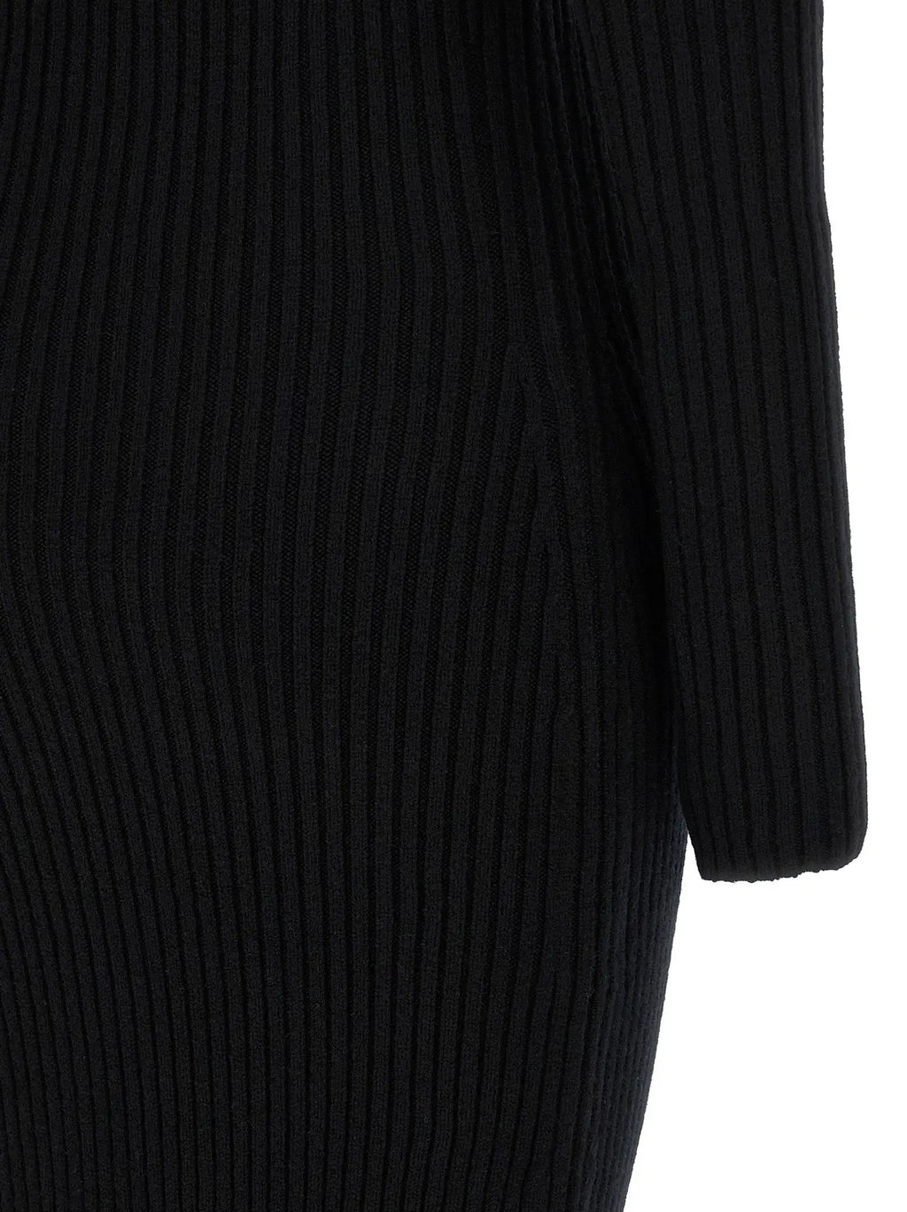 Max Mara Black Wool Long Dress
