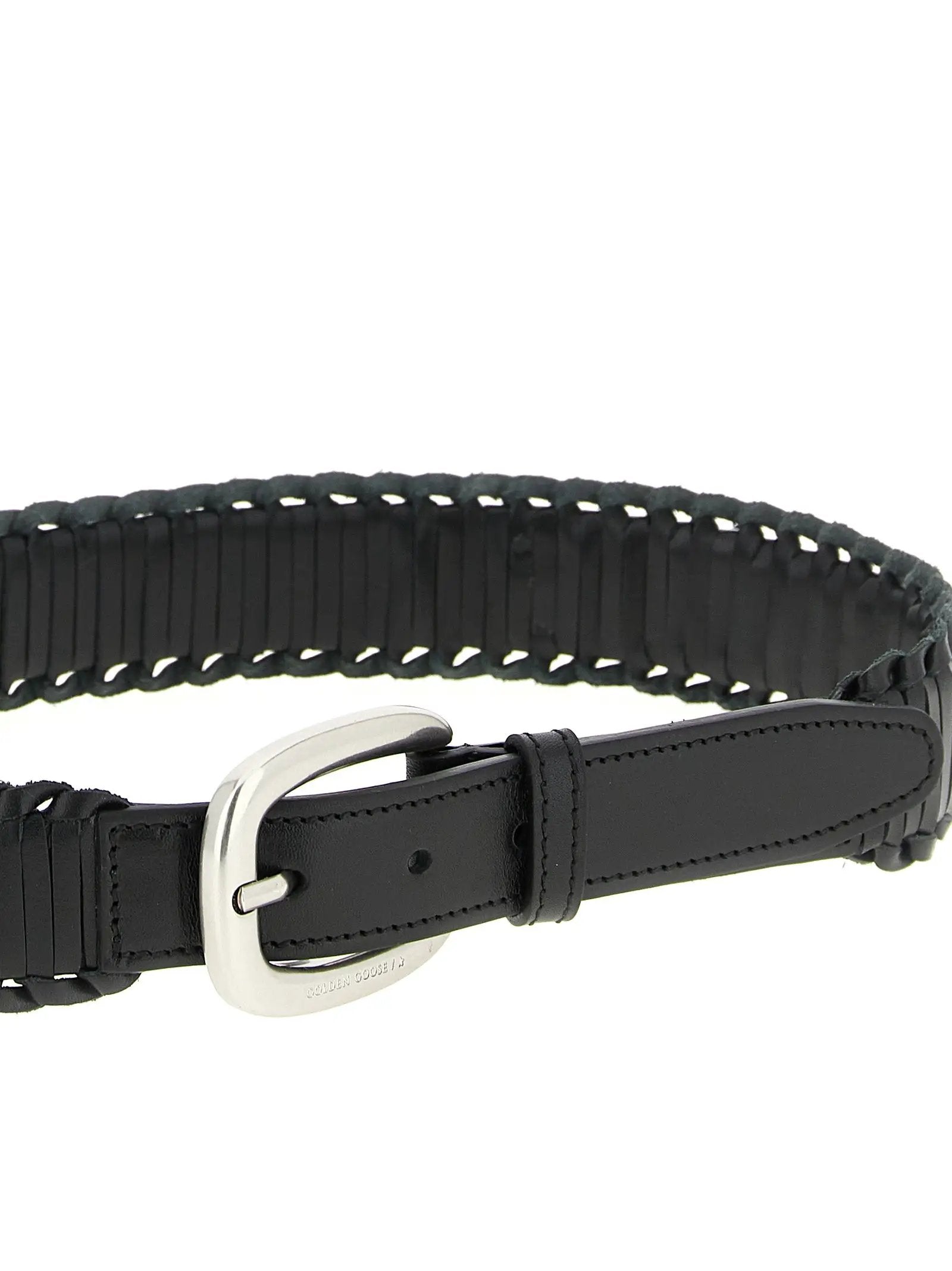 Golden Goose Black Cowhide Regular Belt