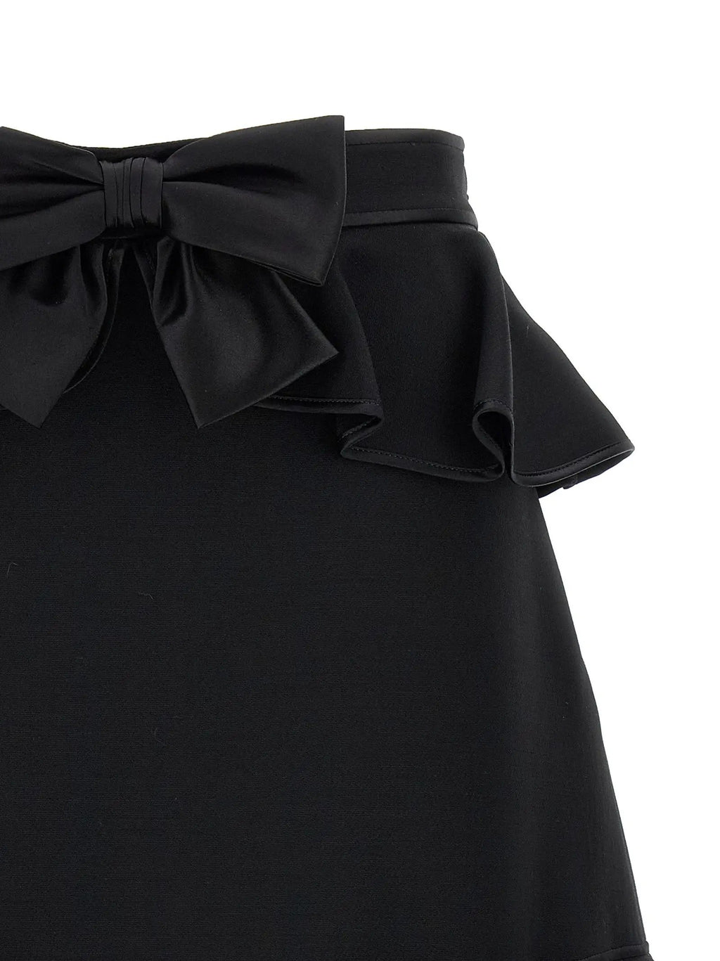 Valentino Garavani Black Virgin Wool Long Skirt