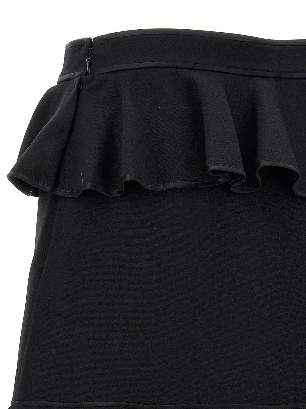 Valentino Garavani Black Virgin Wool Long Skirt
