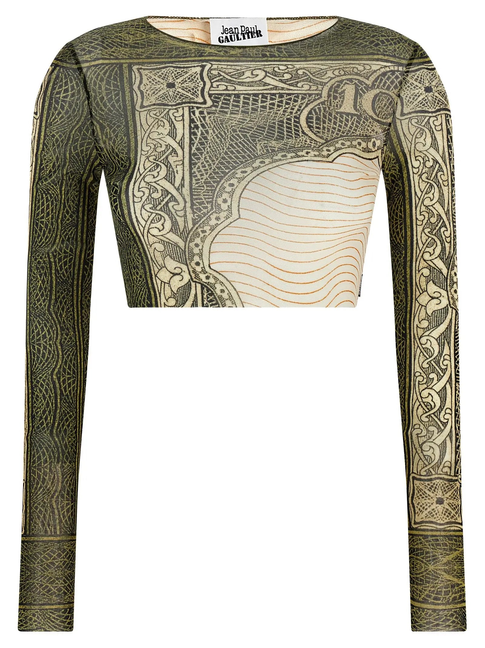 Jean Paul Gaultier Multicolor Polyamide Long Sleeve T-Shirt