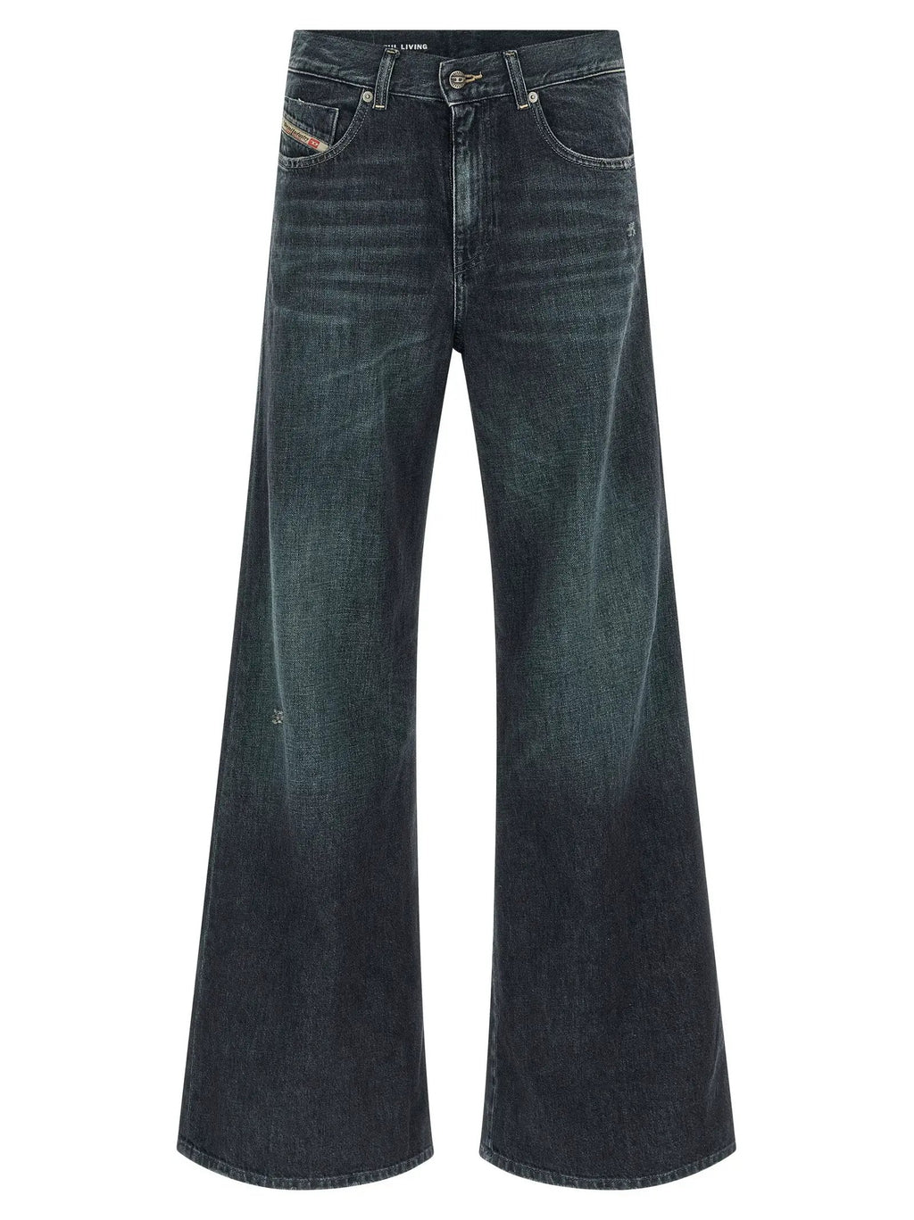 Diesel Blue Cotton Flared Jeans