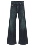 Diesel Blue Cotton Flared Jeans