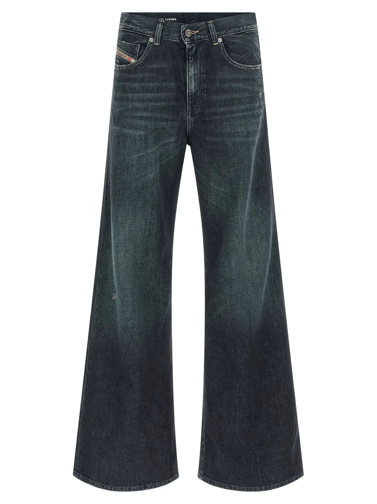Diesel Blue Cotton Flared Jeans