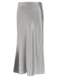 Tory Burch Gray Polyester Midi Skirt