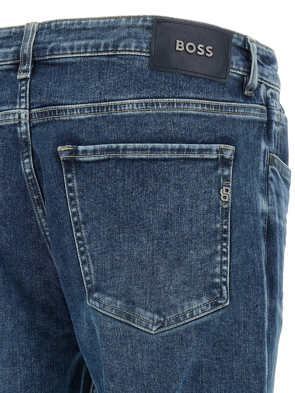 Hugo Boss Blue Cotton Skinny Jeans
