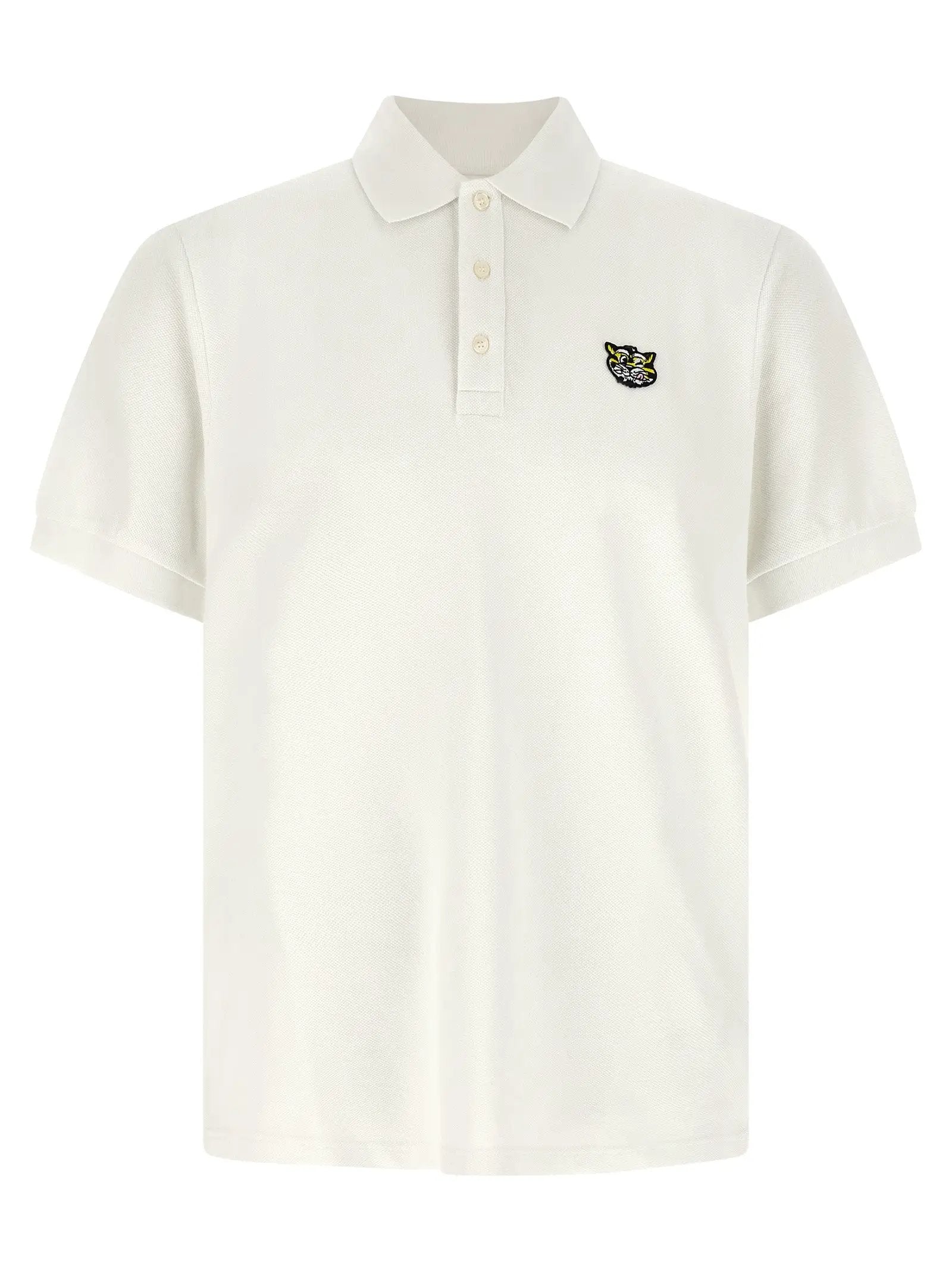 Kenzo White Cotton Polo Shirt