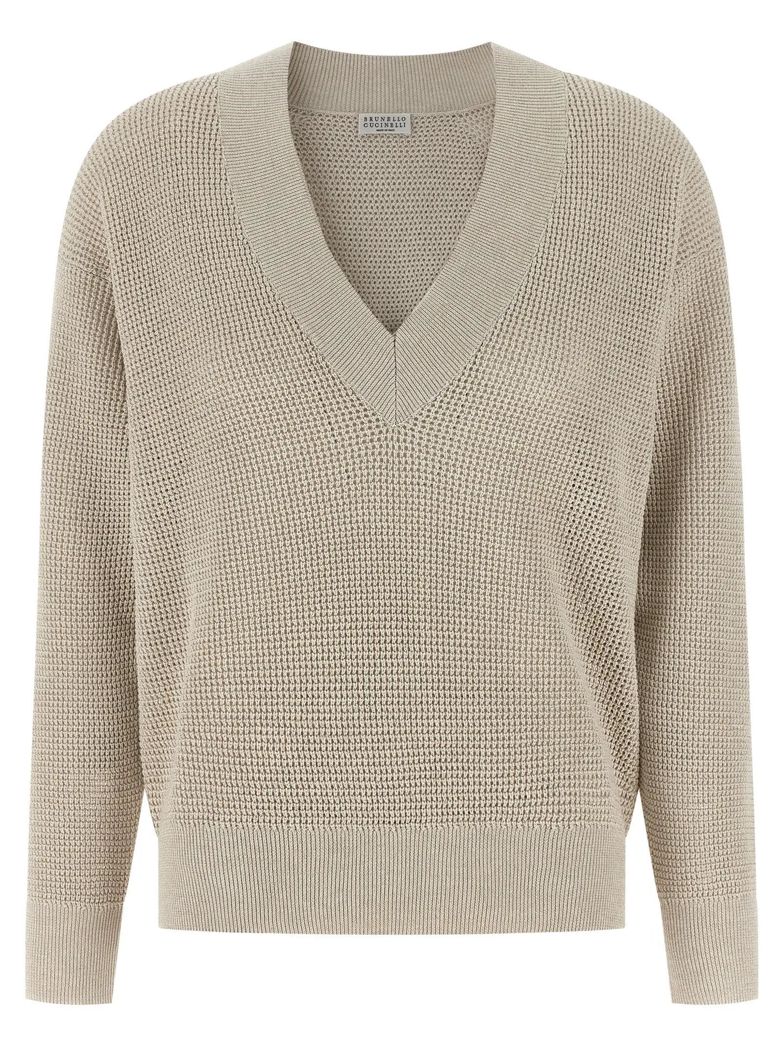 Brunello Cucinelli Cardigan en coton beige