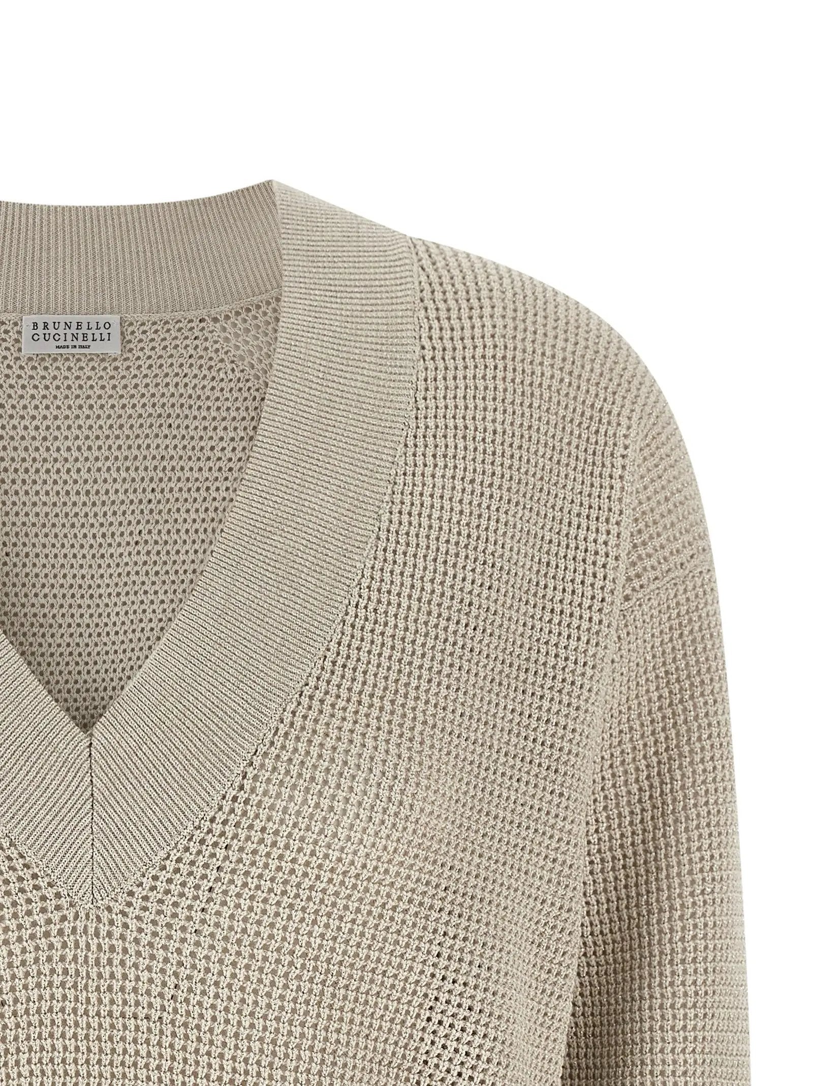 Brunello Cucinelli Cardigan en coton beige