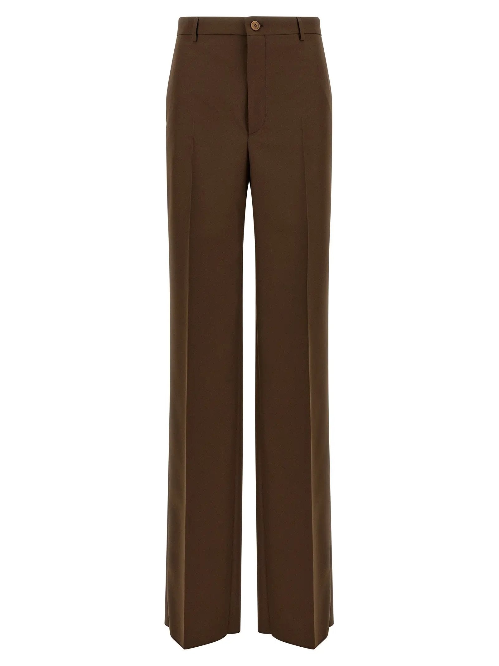 Gucci Brown Polyester Dress Pants