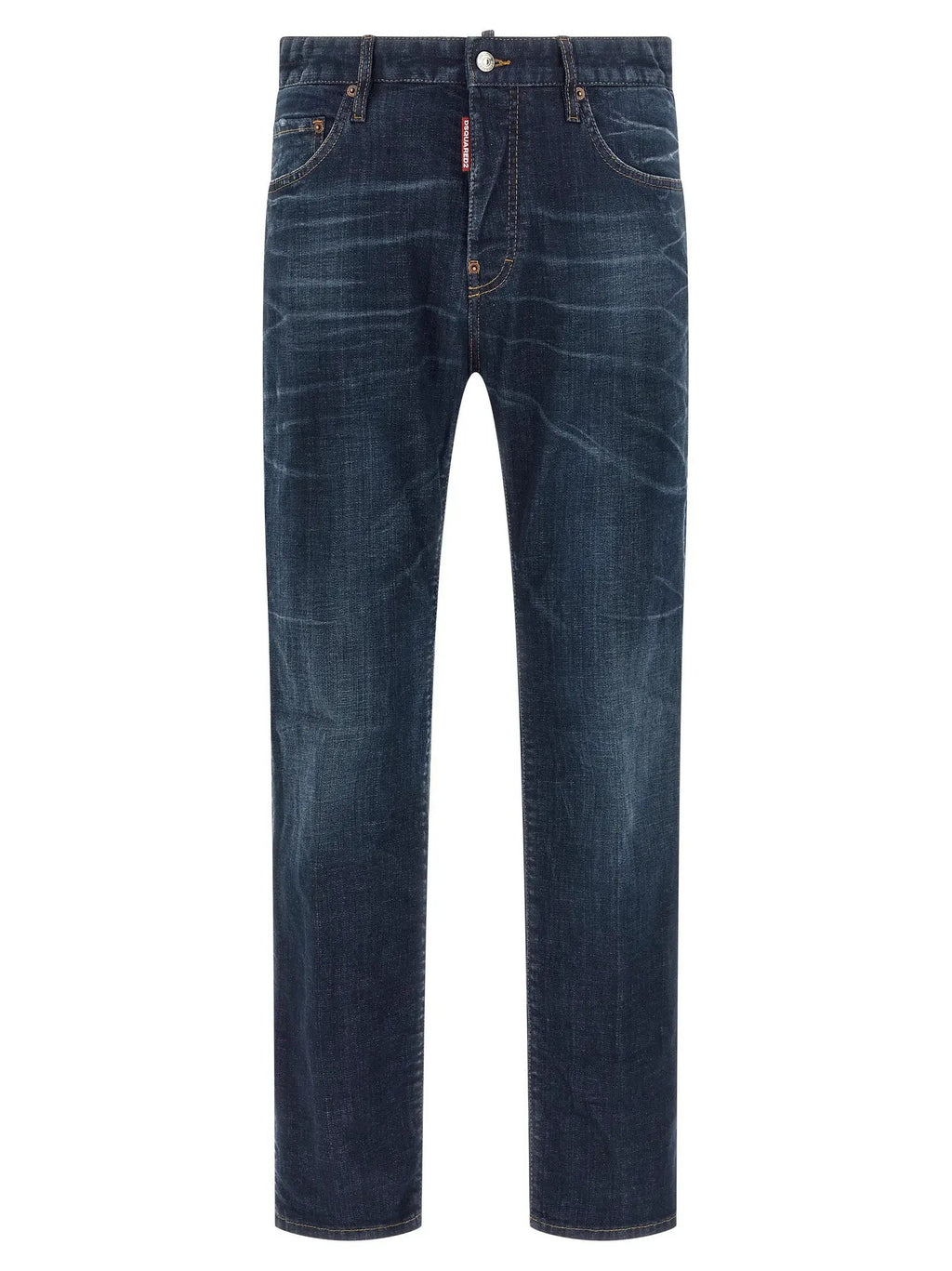 Dsquared² Blue Cotton Straight-Leg Jeans