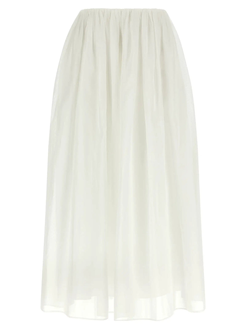 Brunello Cucinelli White Cotton Mini Skirt