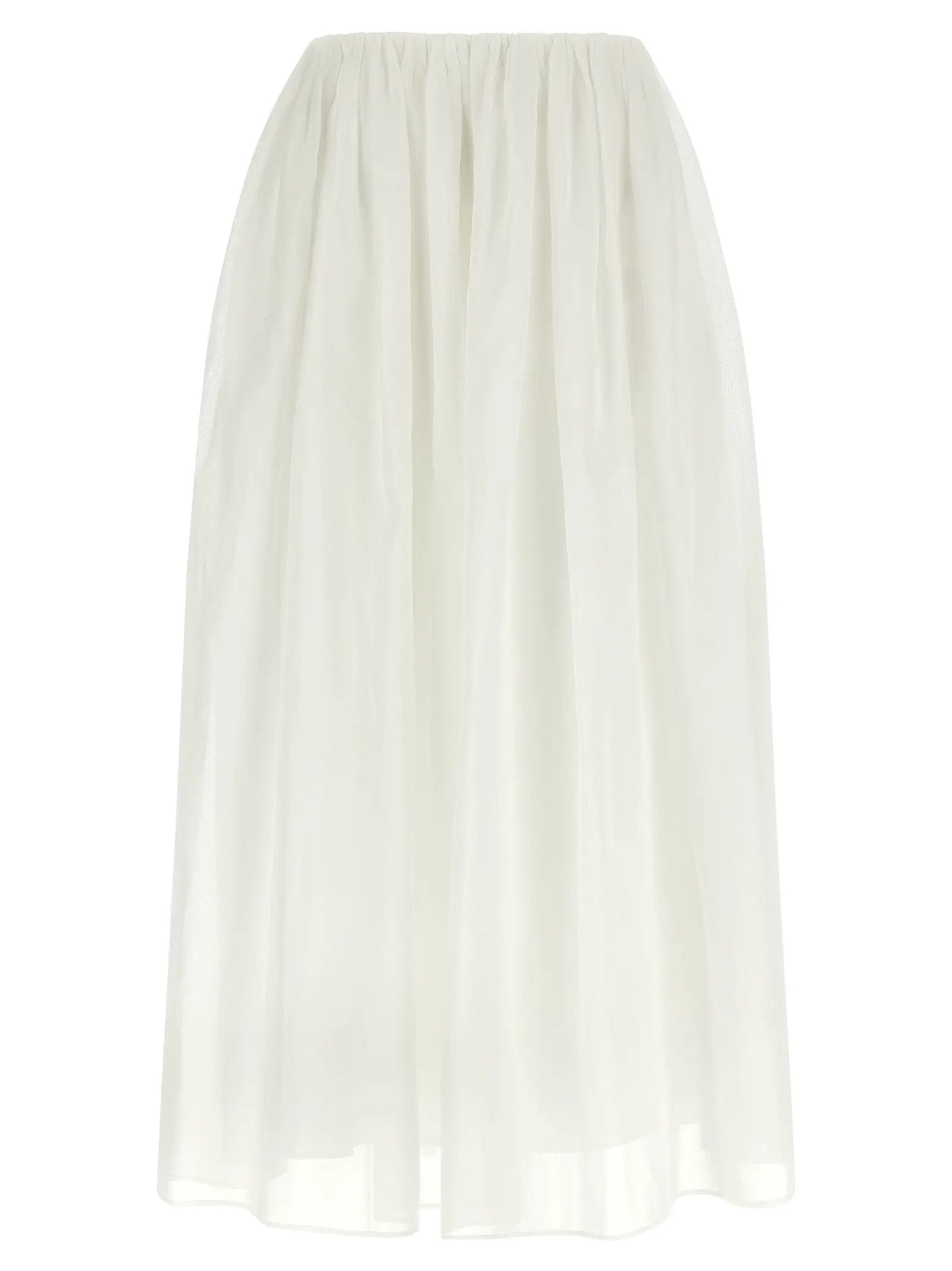 Brunello Cucinelli White Cotton Mini Skirt