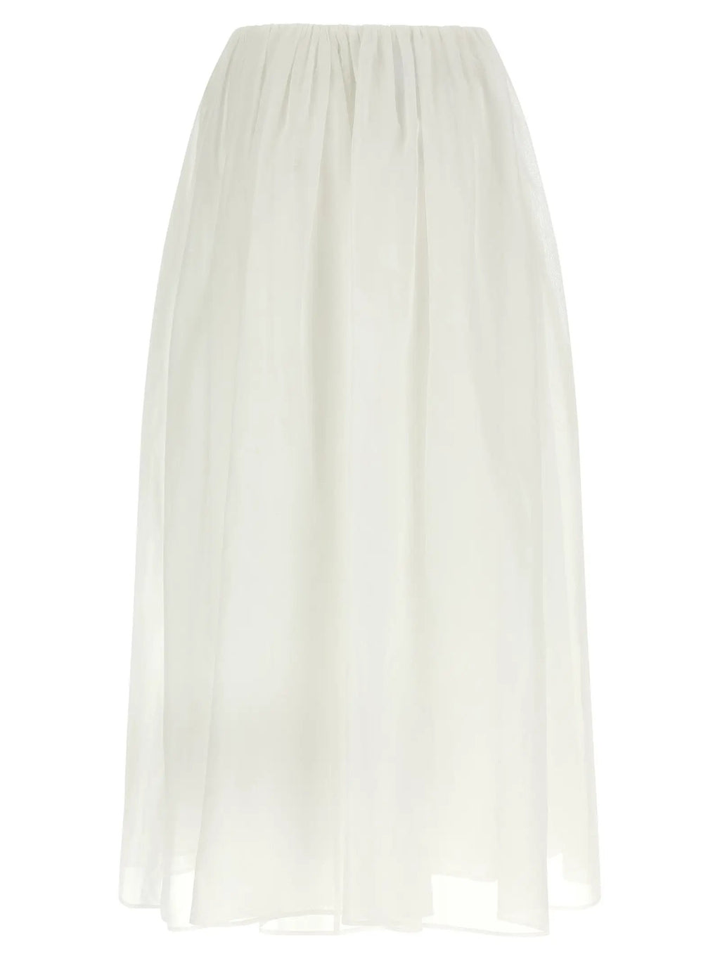 Brunello Cucinelli White Cotton Mini Skirt