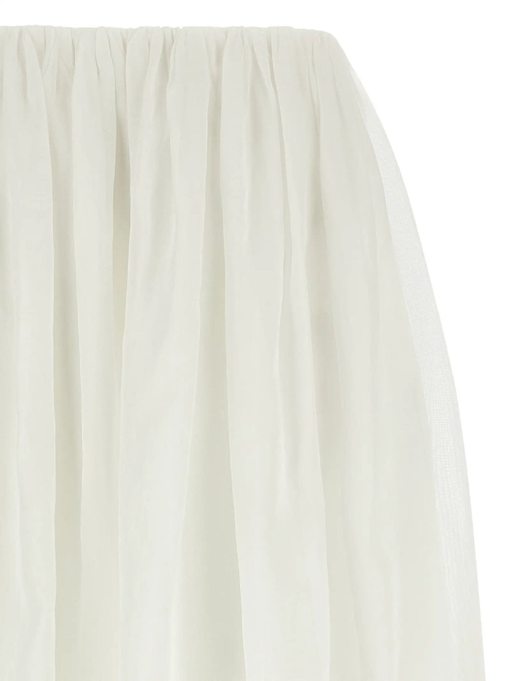 Brunello Cucinelli White Cotton Mini Skirt