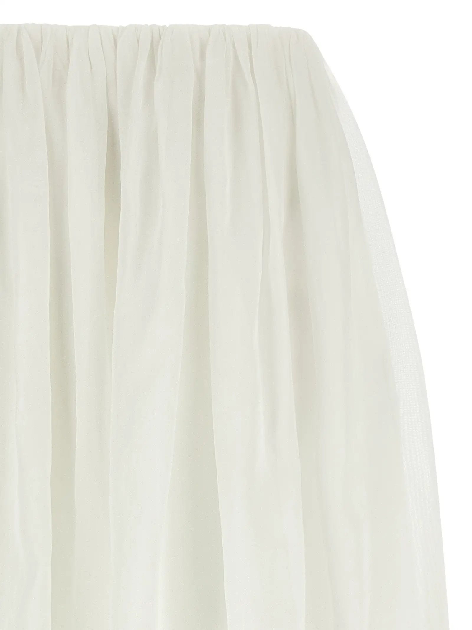 Brunello Cucinelli White Cotton Mini Skirt