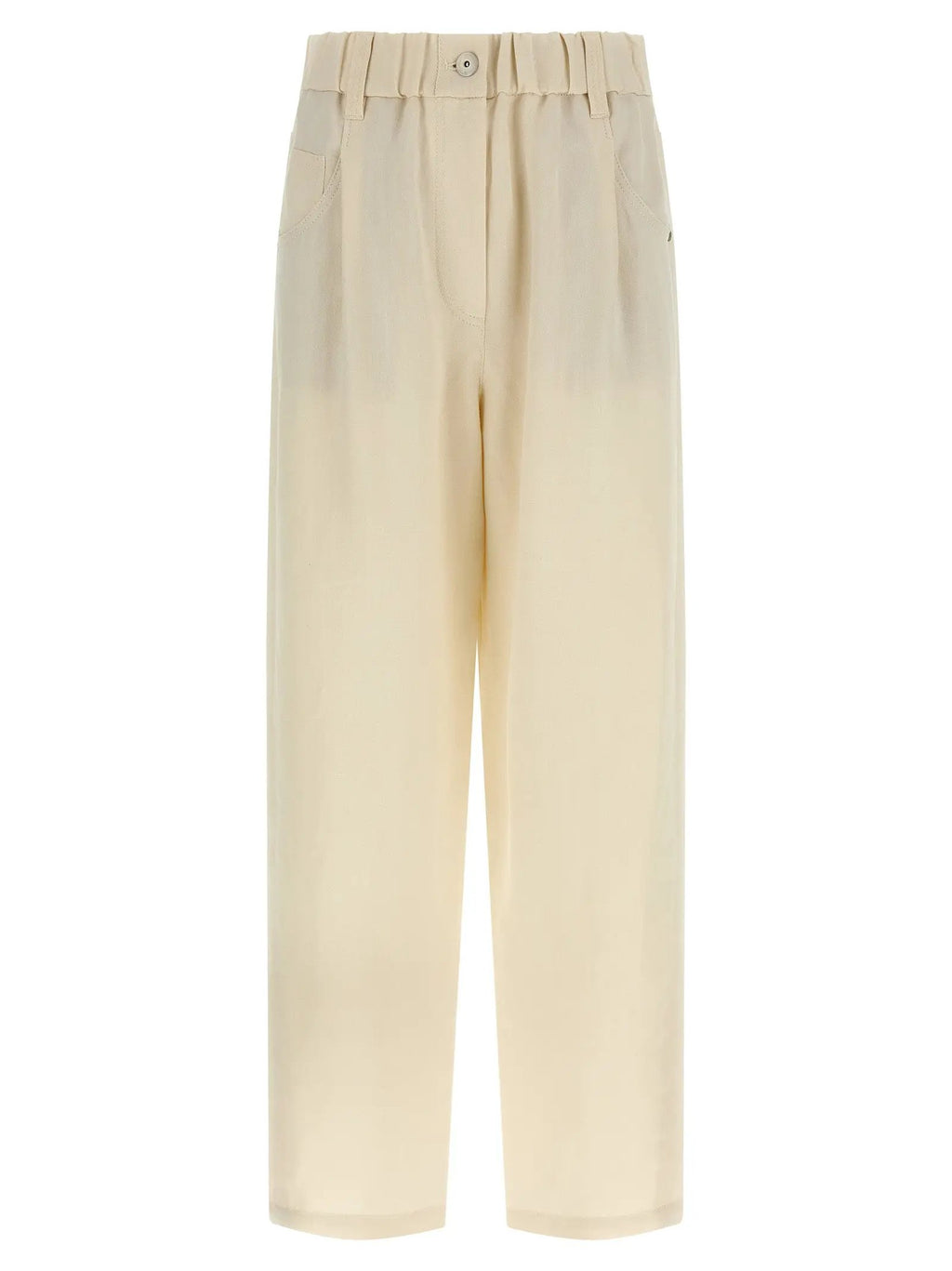 Brunello Cucinelli White Viscose Casual Pants
