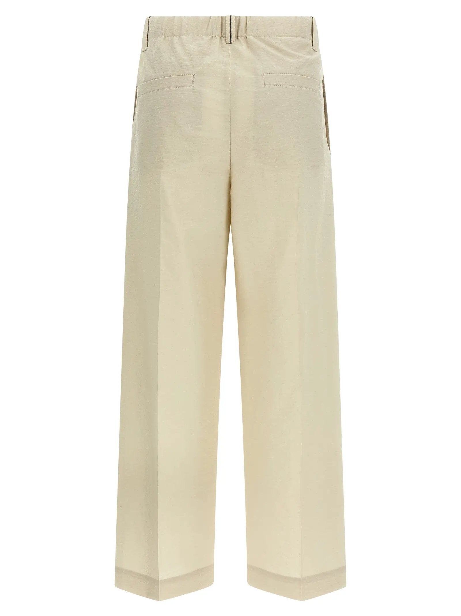 Brunello Cucinelli White Cotton Dress Pants