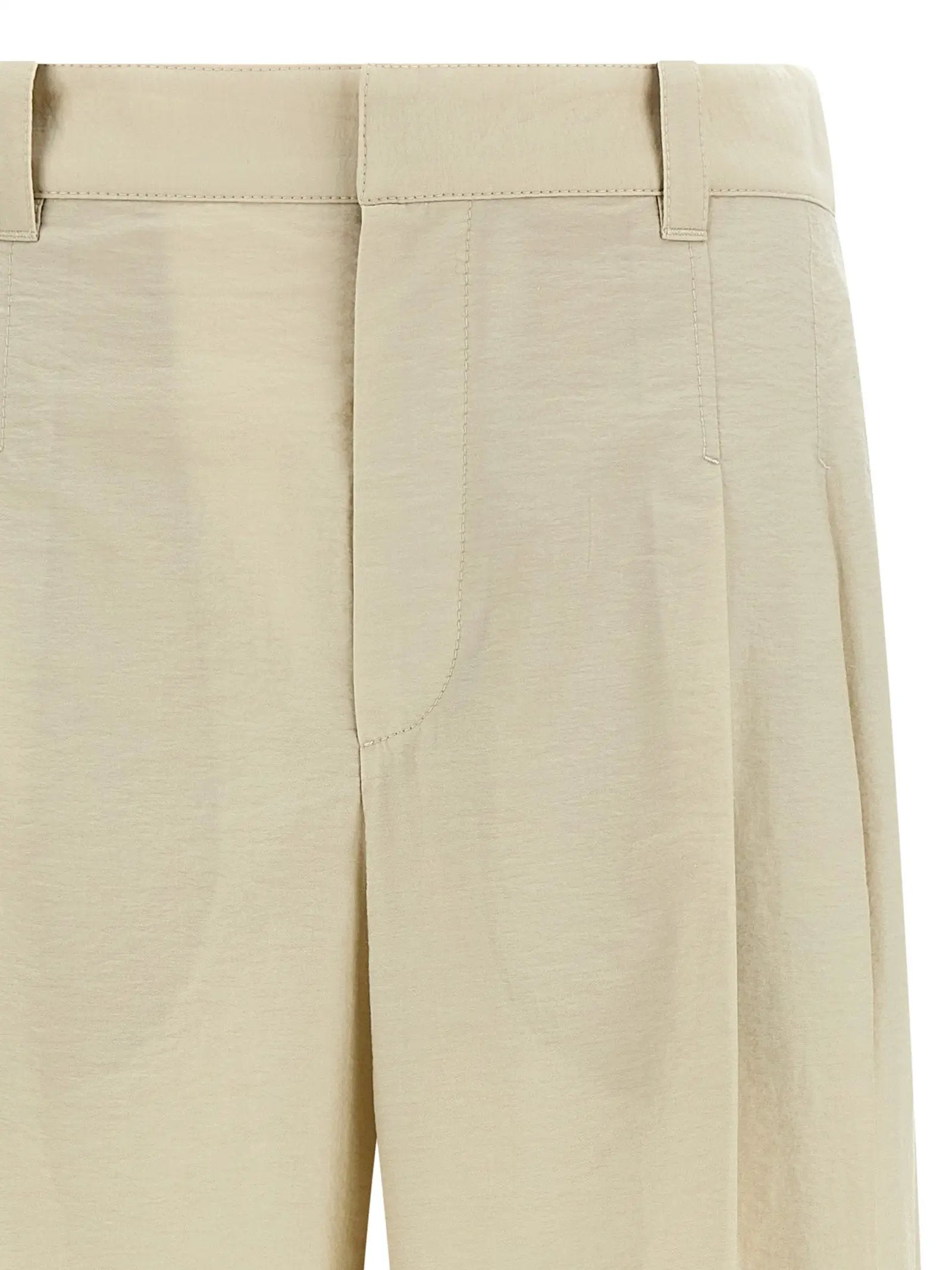 Brunello Cucinelli White Cotton Dress Pants