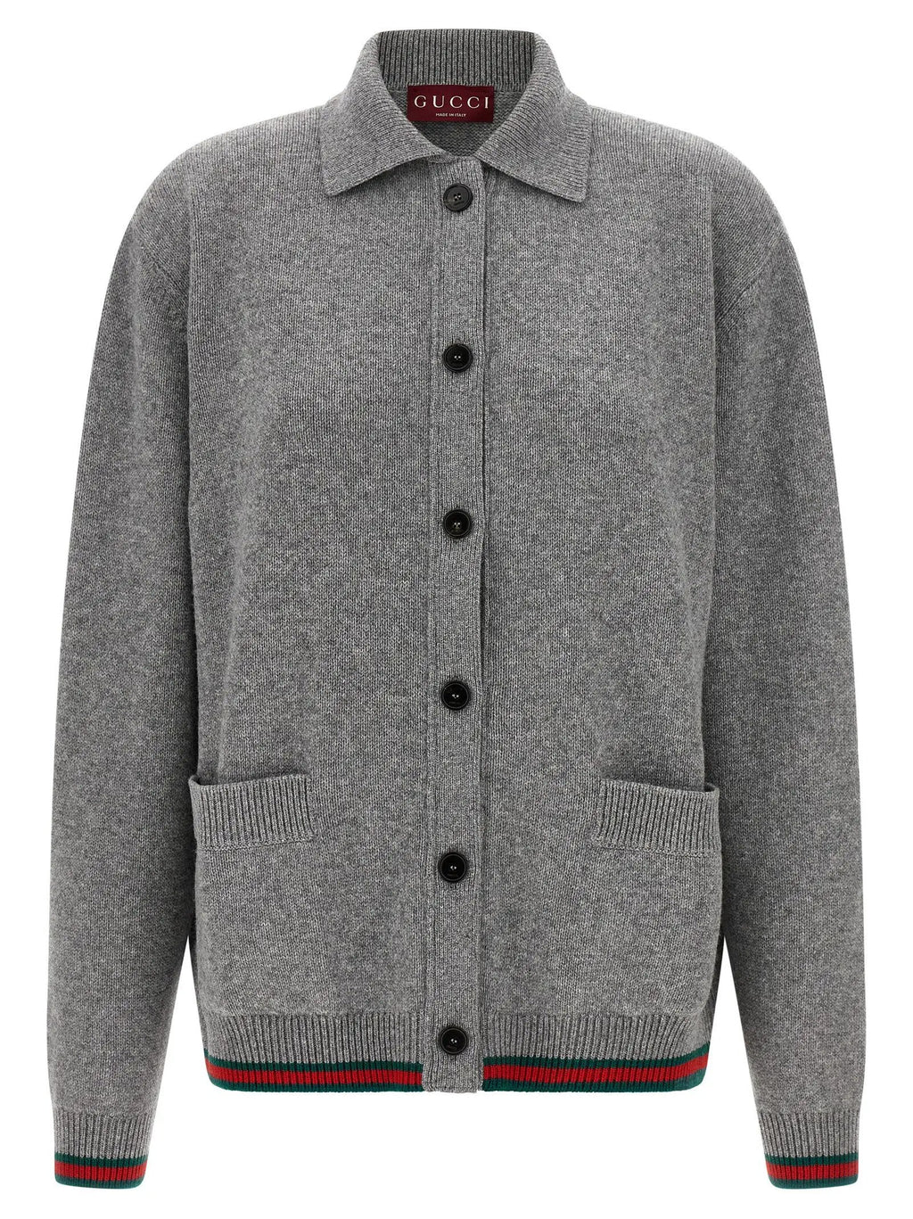Gucci Gray Wool Cardigan
