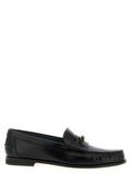 Tod's Black Calfskin Slip-On Loafers