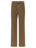 Brunello Cucinelli Jean droit en coton beige