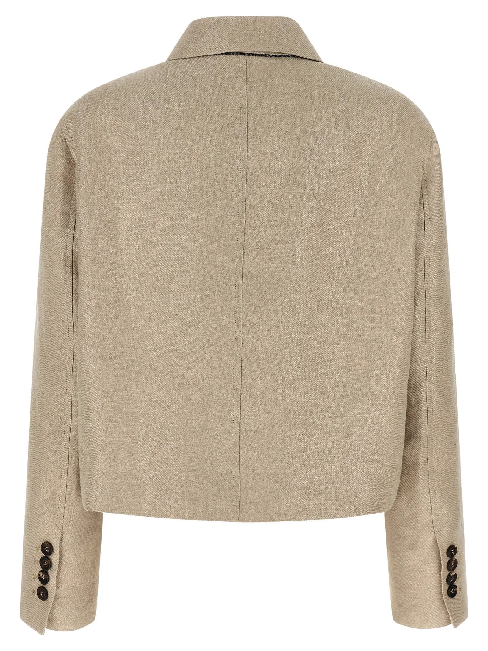 Brunello Cucinelli Beige Linen Blazer