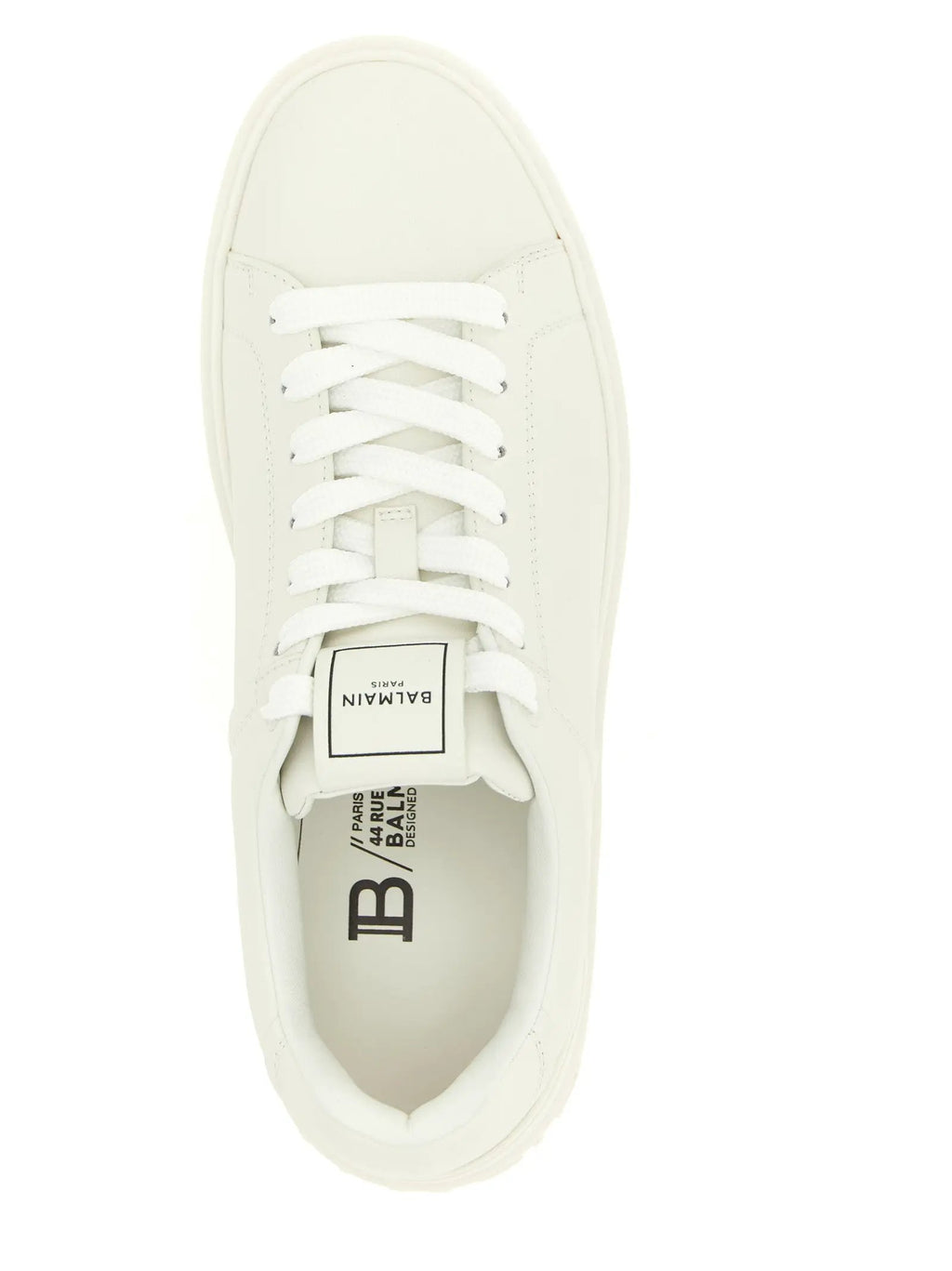Balmain White Calfskin Sneakers