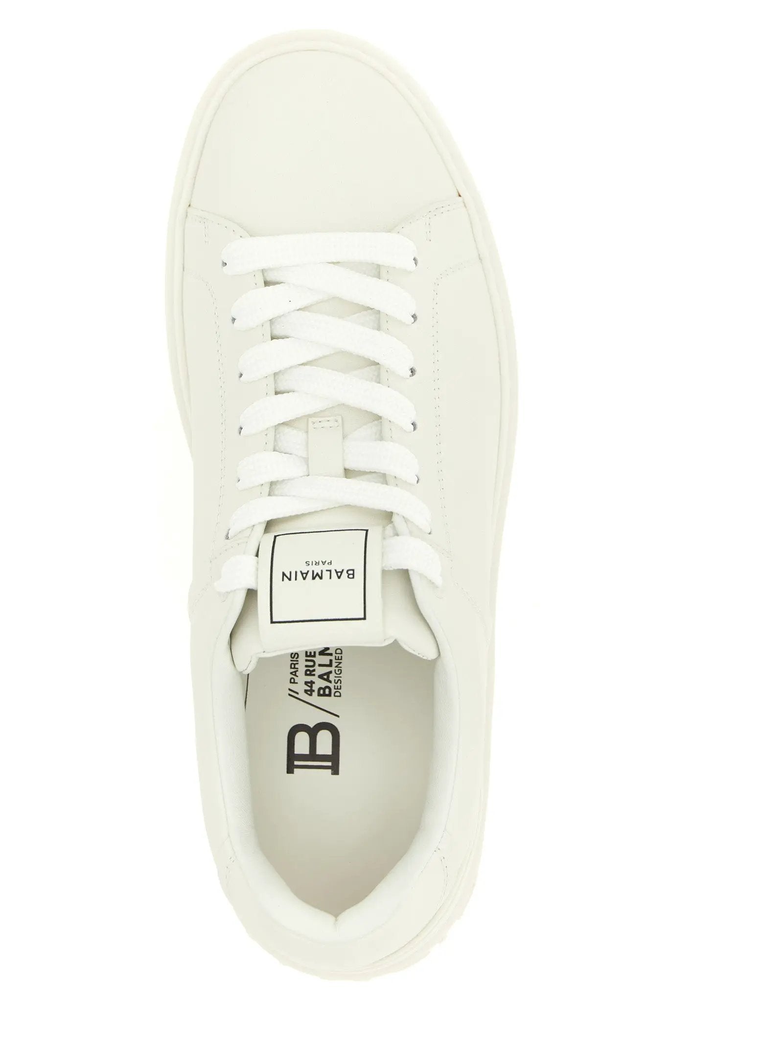 Balmain White Calfskin Sneakers