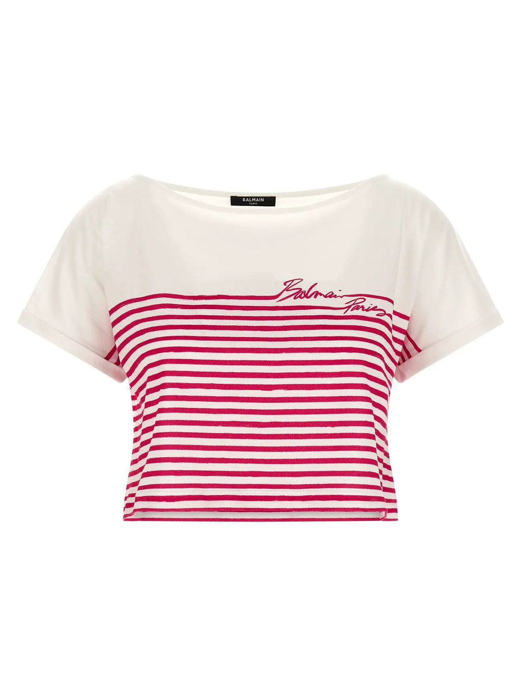 Balmain Fuchsia Cotton T-Shirt