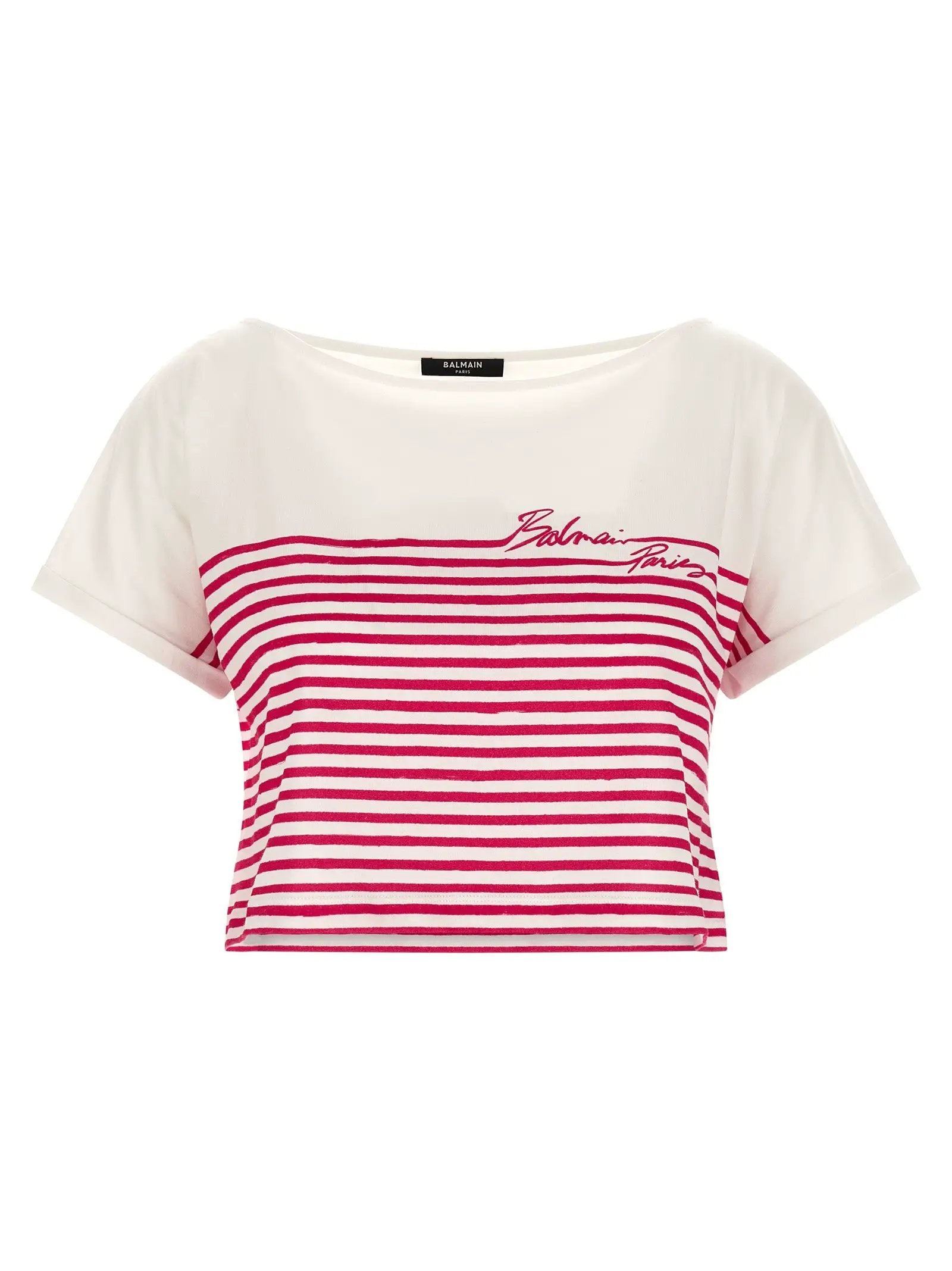Balmain Fuchsia Cotton T-Shirt